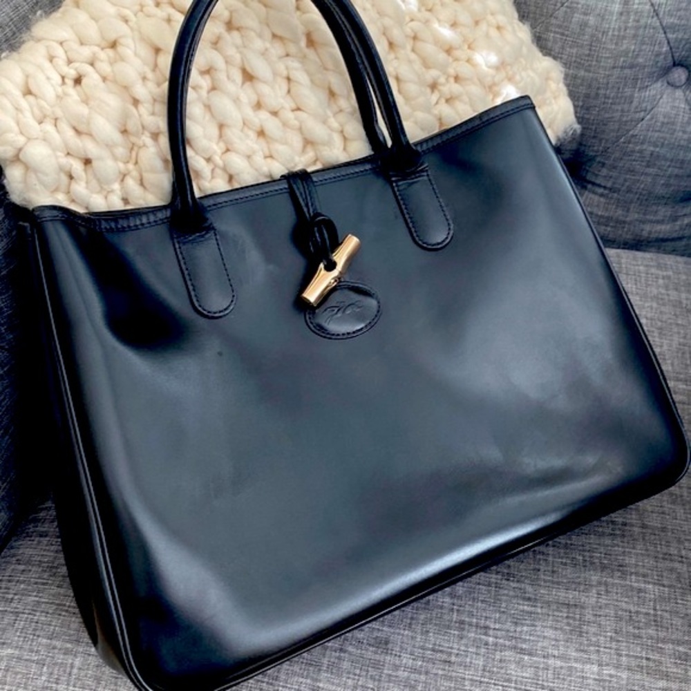 Longchamp Roseau Leather Tote Bag